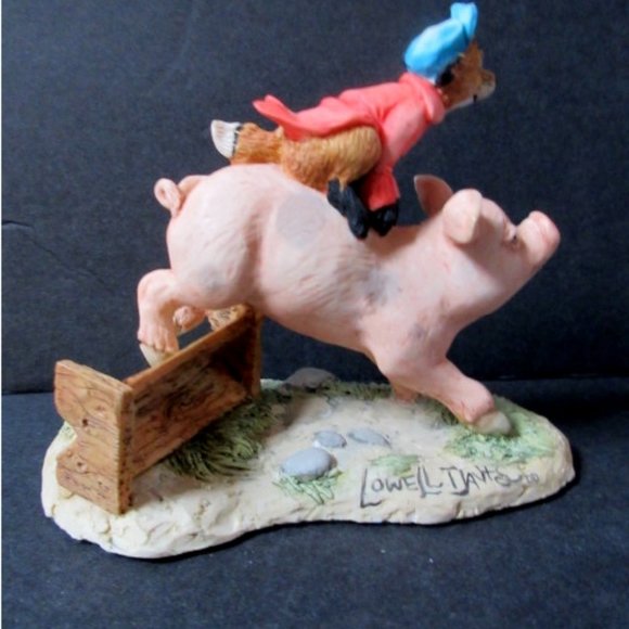 Lowell Davis figurine Hog Wild made in Scotland bu Border Fine Arts in 1988 - Picture 2 of 6